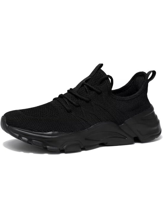 Other - Men's Black Non Slip Breathable Lightweight Pull On Athletic Fashion Sneaker